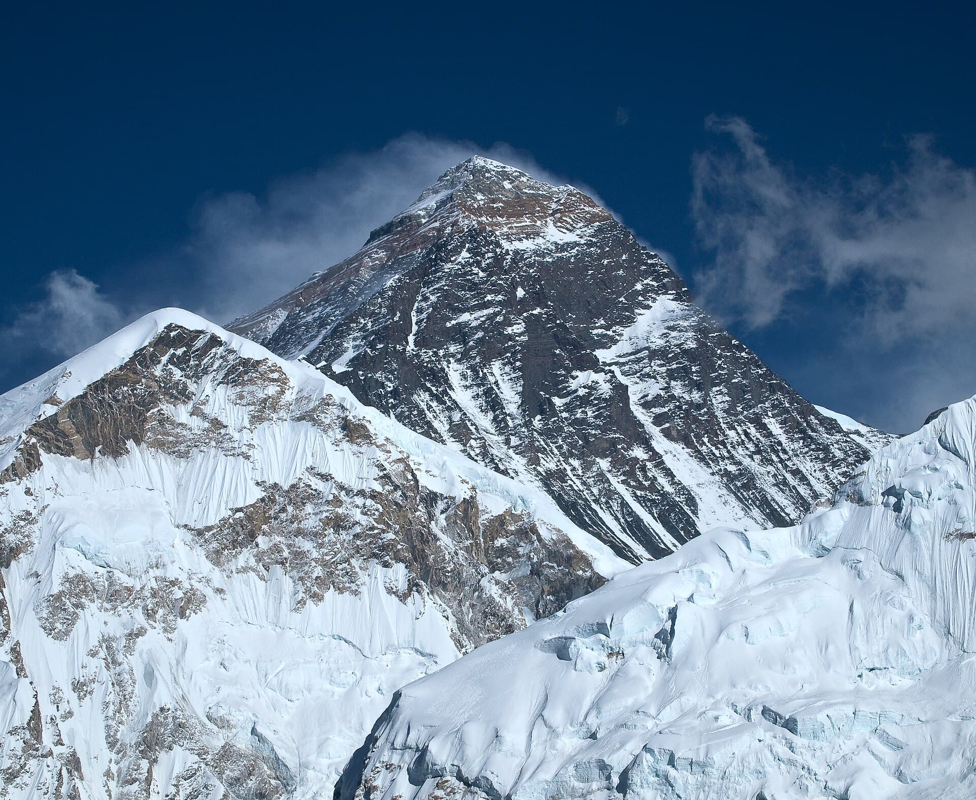 Mount Everest, the highest mountain in the world. Mount Everest, Nepal, Himalayas.