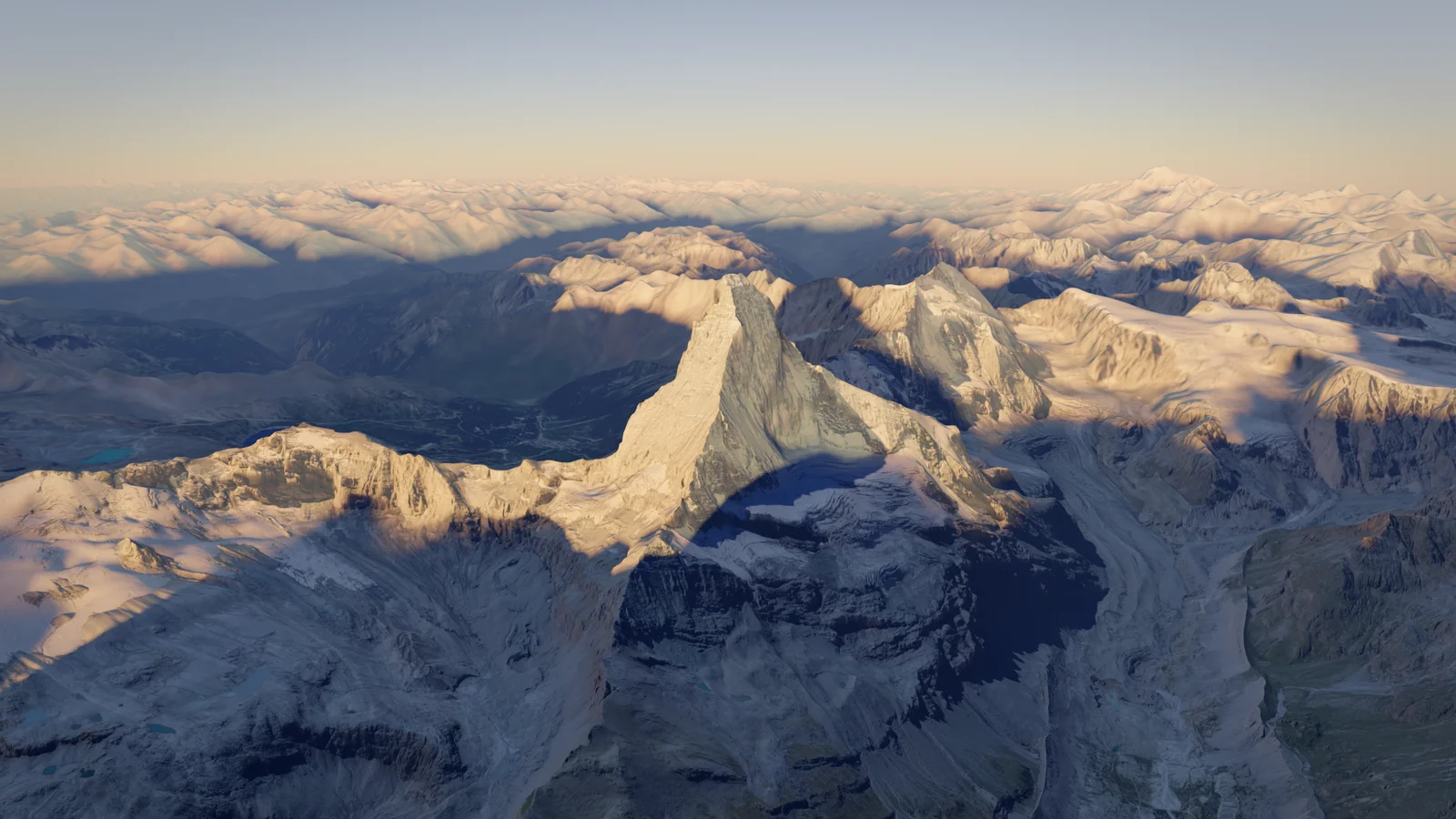 Matterhorn, rendered from the terrain model